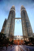 Petronas twin towers in Kuala Lumpur, Malaysia