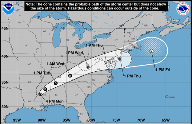 Ida Weakens Into Tropical Depression Over Mississippi Icis