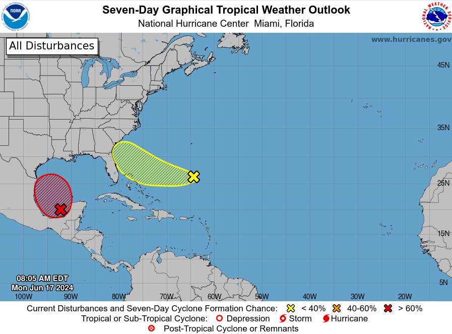 Storms brewing in US Gulf, Atlantic, but chem ops not
      expected to be affected