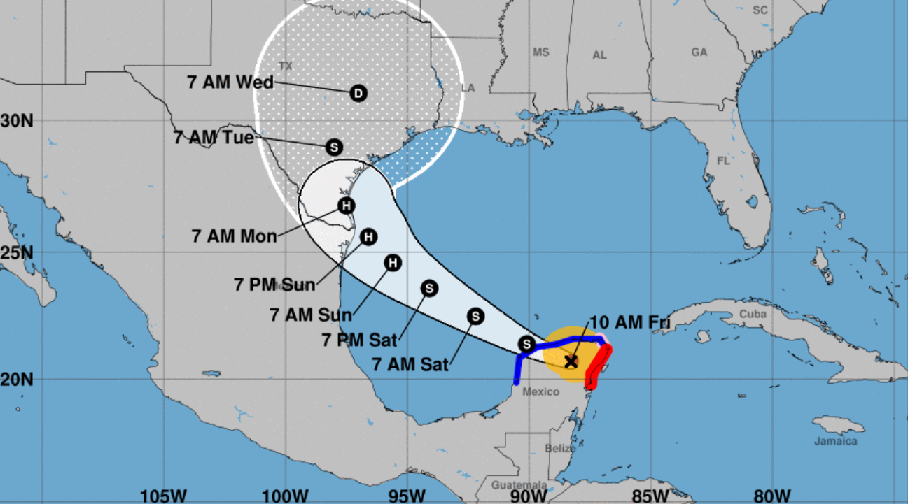 Hurricane Beryl strengthens and shifts path, expected to hit
      Texas’ Corpus Christi