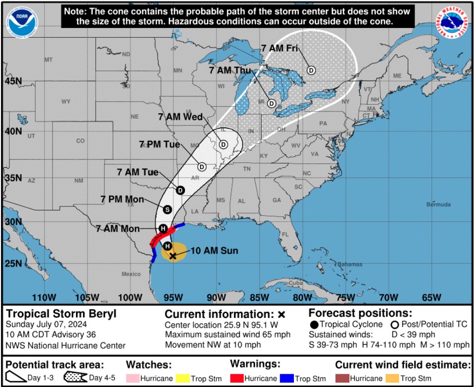 Beryl to make landfall in Texas as hurricane, threatens US
      chem hubs