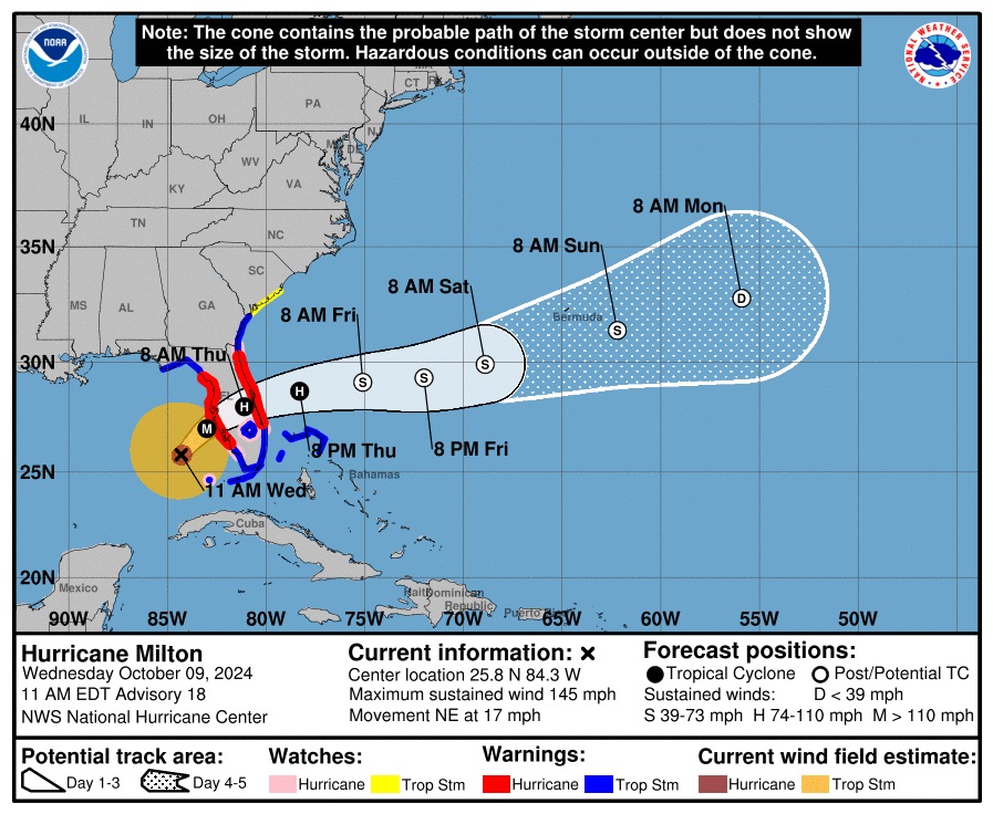 Railroad shuts many Florida terminals ahead of Hurricane
      Milton